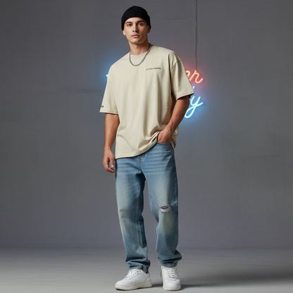 Men's Premium Oversized High Neck Tee